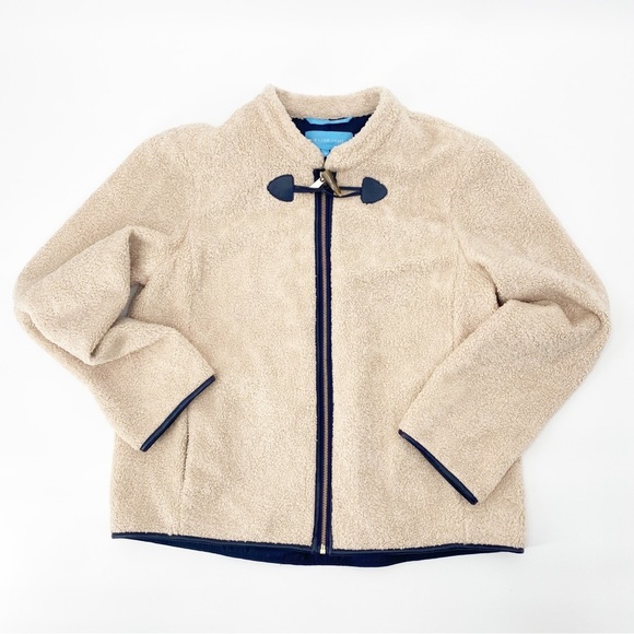 Draper James Sherpa Zip Up Jacket Medium - Picture 1 of 4